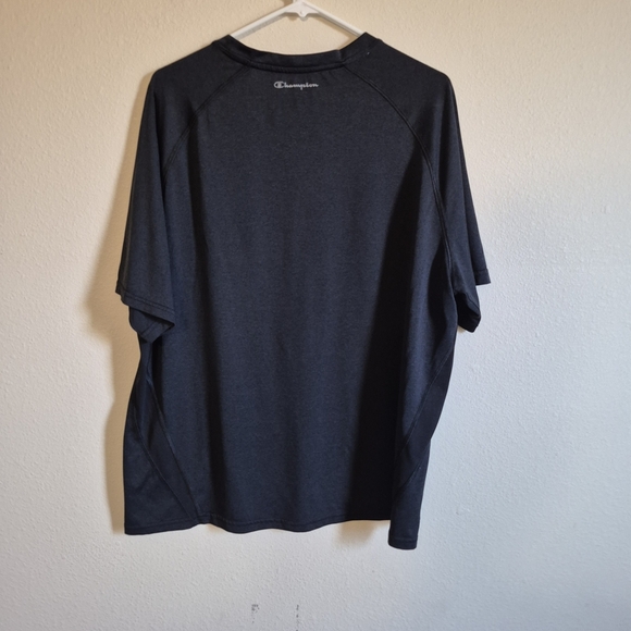 Vintage Champion Black Short Sleeve Tee with Raglan Sleeves - Picture 4 of 6